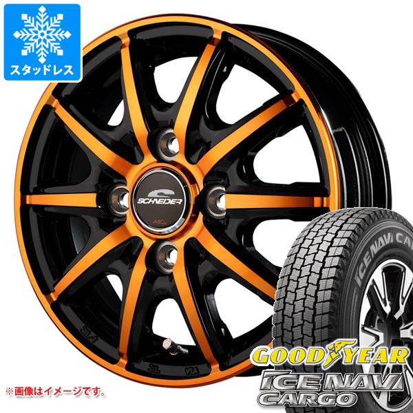 【タイヤ交換対象】スタッドレスタイヤ グッドイヤー アイスナビカーゴ 145/80R12 80/78N (145R12 6PR相当) ＆ MID ホイールズ RX10-K 3.5-12 タイヤホイール4本セット145/80-12 GOODYEAR ICE NAVI CARGO