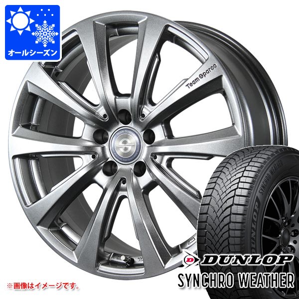 【タイヤ交換対象】アウディ A5 FU系用 オールシーズンタイヤ ダンロップ シンクロウェザー 235/45R18 98V XL チームスパルコ ヴァローザ ver.02 タイヤホイール4本セット