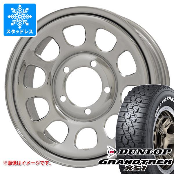 【タイヤ交換対象】5本セット スズキ ジムニー用 スタッドレス ダンロップ グラントレック XS1 185/85R16 105/103L LT ホワイトレター デイトナズ G2 タイヤホイール5本セット