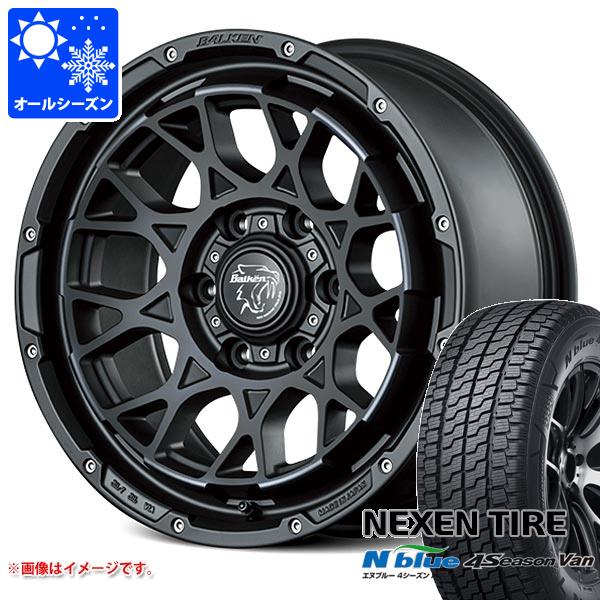 【タイヤ交換対象】ハイエース 200系用 オールシーズンタイヤ ネクセン エヌブルー 4シーズン バン 215/65R16 109/107T ヴァルケン ローツェ 6.5-16 タイヤホイール4本セット
