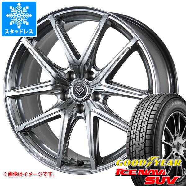 【タイヤ交換対象】クラウン クロスオーバー 35系用 スタッドレス グッドイヤー アイスナビ SUV 225/60R18 100Q ロンギヌス RE-X タイヤホイール4本セット｜タイヤ１番