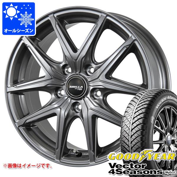 【タイヤ交換対象】オールシーズン 225/45R18 91H グッドイヤー ベクター 4シーズンズ ハイブリッド シビラ ネクスト F05 7.5-18 タイヤホイール4本セット
