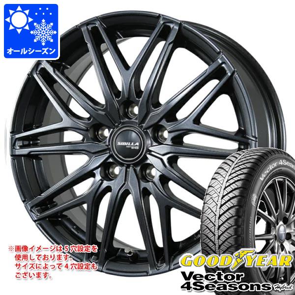 【タイヤ交換対象】オールシーズン 225/45R18 91H グッドイヤー ベクター 4シーズンズ ハイブリッド シビラ ネクスト W45 7.5-18 タイヤホイール4本セット