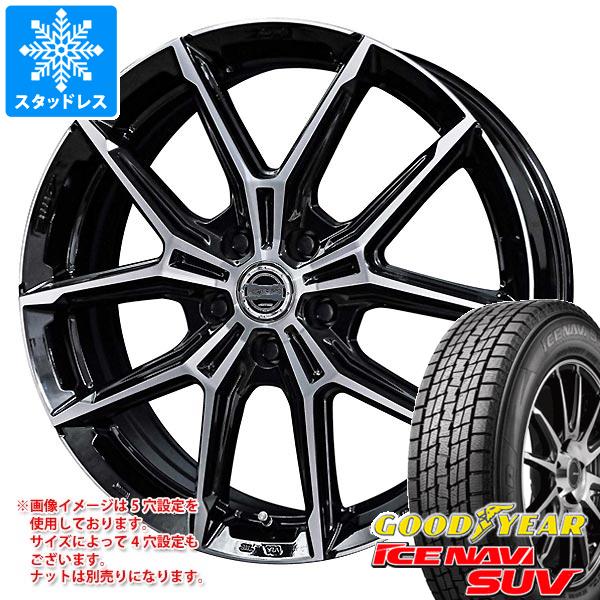 【タイヤ交換対象】40系アルファード用 スタッドレス グッドイヤー アイスナビ SUV 225/60R18 100Q スマック プラスEK M1 タイヤホイール4本セット