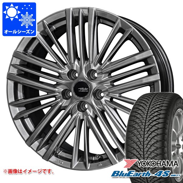 【タイヤ交換対象】トヨタ 40系アルファード用 オールシーズンタイヤ ヨコハマ ブルーアース4S AW21 225/65R17 106V XL テイラー TL1 6.5-17 タイヤホイール4本セット|タイヤ1番
