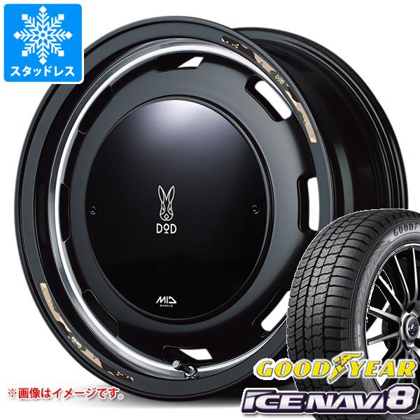 【タイヤ交換対象】スズキ ハスラー用 スタッドレス グッドイヤー アイスナビ8 165/60R15 77Q ウシャリントバリ タイヤホイール4本セット