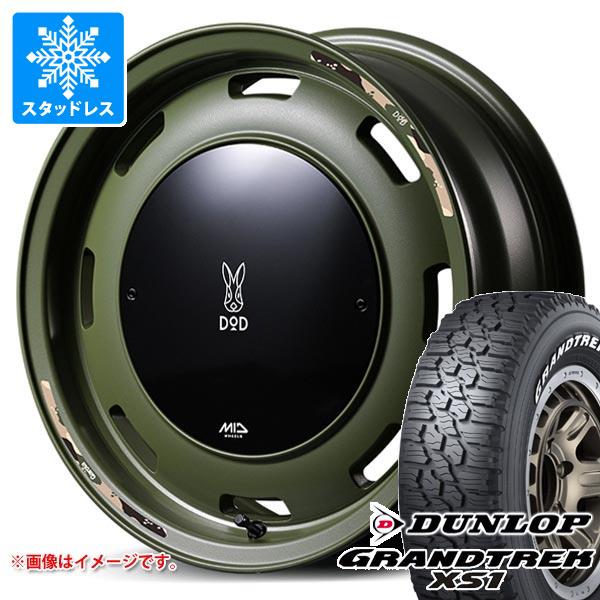 【タイヤ交換対象】5本セット スズキ ジムニーノマド JC74W用 スタッドレス ダンロップ グラントレック XS1 LT215/70R16 100/97N ホワイトレター ウシャリントバリ タイヤホイール5本セット