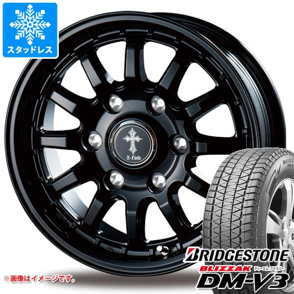 【タイヤ交換対象】スタッドレスタイヤ ブリヂストン ブリザック DM-V3 265/70R17 115Q ＆ インターミラノ クロスフィールド アルファ 7.5-17 タイヤホイール4本セット265/70-17 BRIDGESTONE BLIZZAK DM-V3