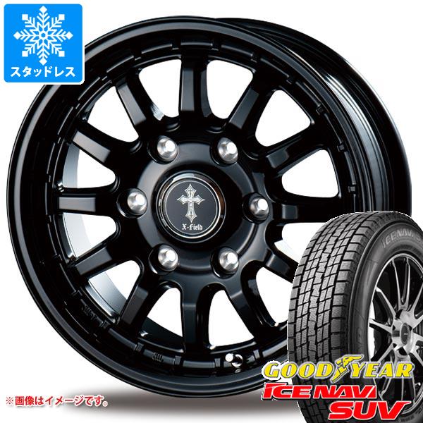 【タイヤ交換対象】スタッドレスタイヤ グッドイヤー アイスナビ SUV 265/70R17 115Q ＆ インターミラノ クロスフィールド アルファ 7.5-17 タイヤホイール4本セット265/70-17 GOODYEAR ICE NAVI SUV