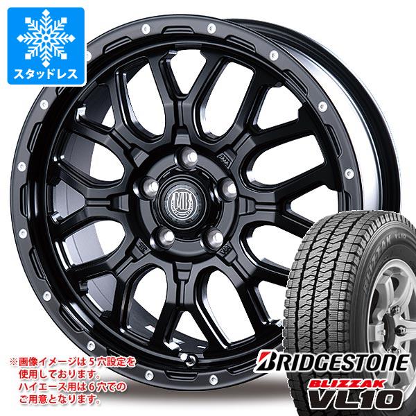 【タイヤ交換対象】ハイエース 200系用 2026年製 スタッドレス ブリヂストン ブリザック VL10 195/80R15 107/105N インターミラノ マッドバーン XR-800M タイヤホイール4本セット｜タイヤ１番