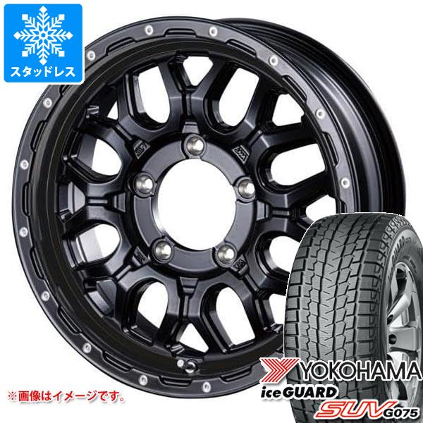 【タイヤ交換対象】ジムニー JB64W用 スタッドレス ヨコハマ アイスガード SUV G075 215/70R16 100Q インターミラノ マッドバーン XR-800M タイヤホイール4本セット