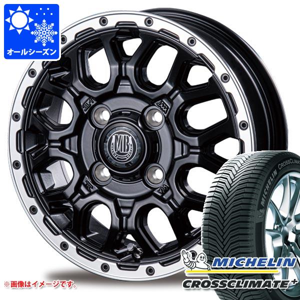 【タイヤ交換対象】ハスラー用 オールシーズンタイヤ ミシュラン クロスクライメートプラス 165/70R14 85T XL インターミラノ マッドバーン XR-800M 4.5-14 タイヤホイール4本セット