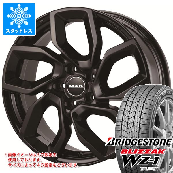 【タイヤ交換対象】シトロエン C3エアクロス A8H系用 スタッドレス ブリヂストン ブリザック WZ-1 195/60R16 89Q MAK アポロ タイヤホイール4本セット