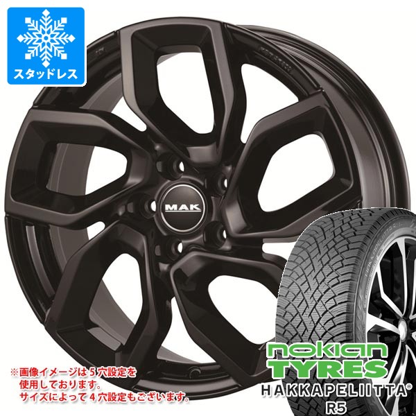 【タイヤ交換対象】シトロエン DS9 X835系用 スタッドレス ノキアン ハッカペリッタ R5 SUV 215/60R17 100R XL MAK アポロ タイヤホイール4本セット