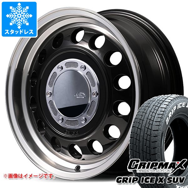 【タイヤ交換対象】5本セット スズキ ジムニーシエラ JB74W用 スタッドレス グリップマックス グリップアイスエックス SUV 185/85R16C 105/103N ホワイトレター ガルシア シスコ タイプ2 タイヤホイール5本セット