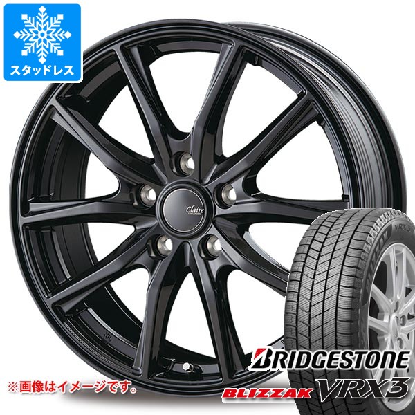 【タイヤ交換対象】スタッドレスタイヤ ブリヂストン ブリザック VRX3 155/65R14 75Q ＆ インターミラノ クレール GZ10 4.5-14 タイヤホイール4本セット155/65-14 BRIDGESTONE BLIZZAK VRX3｜タイヤ１番 42,360円