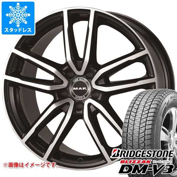 【タイヤ交換対象】メルセデスベンツ X254 GLCクラス用 スタッドレス ブリヂストン ブリザック DM-V3 235/55R19 105Q XL MAK エボ タイヤホイール4本セット