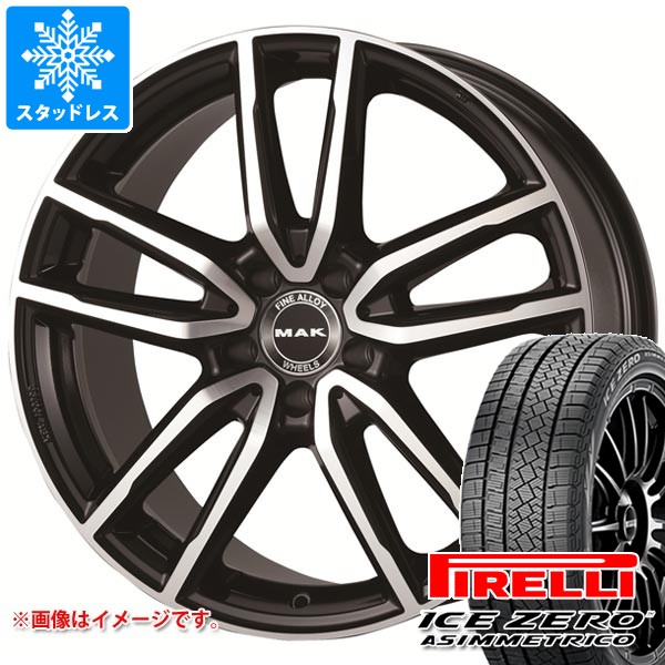 【タイヤ交換対象】メルセデスベンツ X247 GLBクラス用 スタッドレス ピレリ アイスゼロアシンメトリコ 215/65R17 103T XL MAK エボ タイヤホイール4本セット