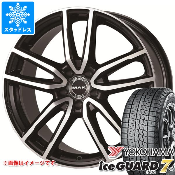 【タイヤ交換対象】メルセデスベンツ W177 Aクラス用 スタッドレス ヨコハマ アイスガードセブン iG70 205/55R17 95Q XL MAK エボ タイヤホイール4本セット|タイヤ1番