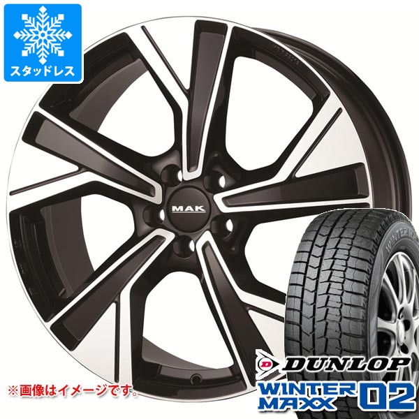 【タイヤ交換対象】ボルボ V40クロスカントリー MB/MD系用 スタッドレス ダンロップ ウインターマックス02 WM02 225/45R18 91Q MAK マルメ タイヤホイール4本セット