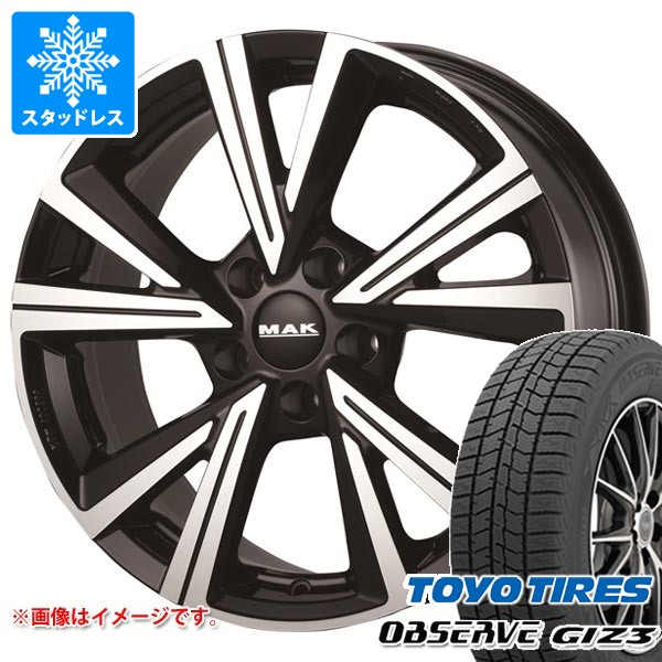 【タイヤ交換対象】VW ザビートル用 スタッドレス トーヨー オブザーブ ギズ3 215/60R16 95Q MAK クバーズ タイヤホイール4本セット|タイヤ1番