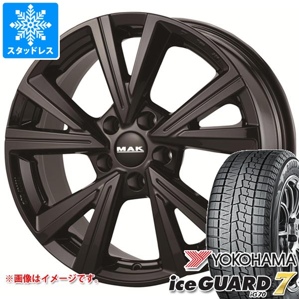 【タイヤ交換対象】VW ゴルフ7用 スタッドレス ヨコハマ アイスガードセブン iG70 205/55R16 91Q MAK クバーズ タイヤホイール4本セット