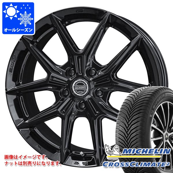 【タイヤ交換対象】オールシーズン 215/55R17 98W XL ミシュラン クロスクライメート2 スマック IG-TEC 7.0-17 タイヤホイール4本セット