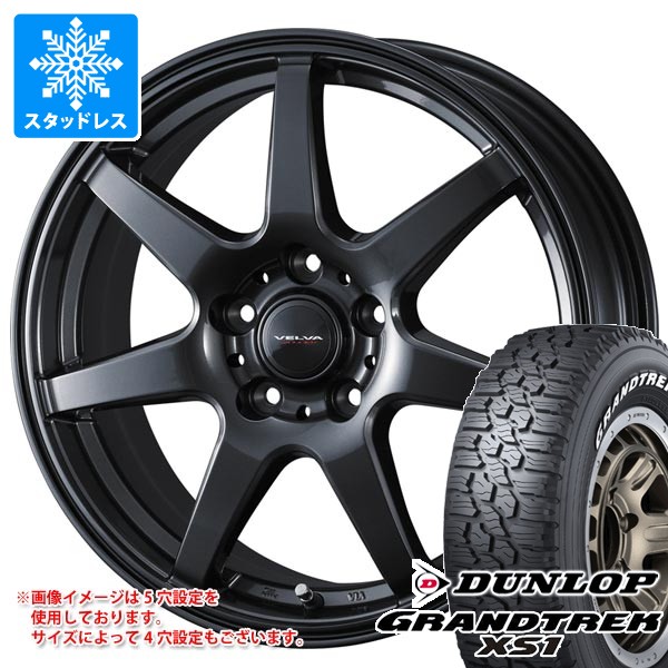 【タイヤ交換対象】スタッドレスタイヤ ダンロップ グラントレック XS1 215/70R16 100/97N ホワイトレター & ヴェルヴァ ワンダー 6.5-16 タイヤホイール4本セット215/70-16 DUNLOP GRANDTREK XS1|タイヤ1番