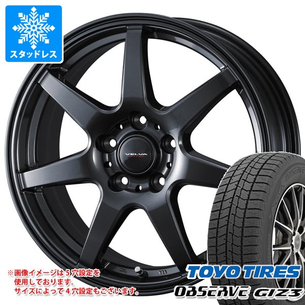 【タイヤ交換対象】トヨタ プリウス 60系用 スタッドレス トーヨー オブザーブ ギズ3 195/50R19 88Q ヴェルヴァ ワンダー タイヤホイール4本セット｜タイヤ１番