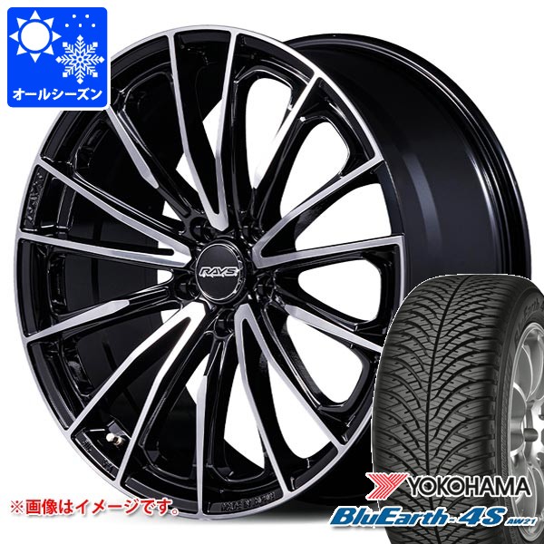 【タイヤ交換対象】トヨタ 40系アルファード用 オールシーズンタイヤ ヨコハマ ブルーアース4S AW21 225/60R18 104V XL レイズ ベルサス ヴォウジェ SE スペックM 7.0-18 タイヤホイール4本セット|タイヤ1番