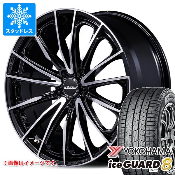 【タイヤ交換対象】トヨタ 40系アルファード用 スタッドレス ヨコハマ アイスガードエイト iG80 225/60R18 104Q XL レイズ ベルサス ヴォウジェ SE スペックM タイヤホイール4本セット