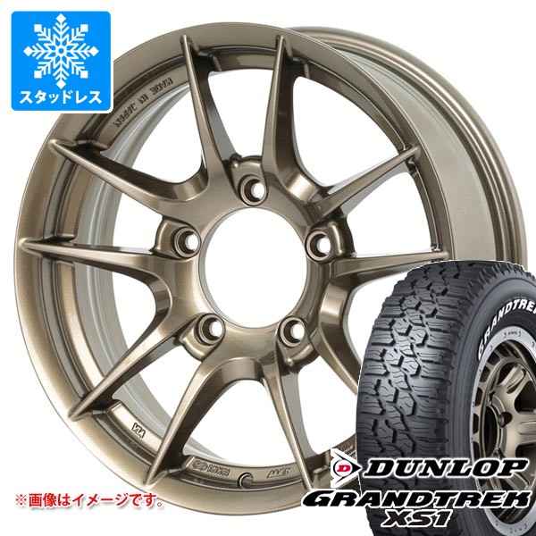 【タイヤ交換対象】スズキ ジムニー用 スタッドレス ダンロップ グラントレック XS1 185/85R16 105/103L LT ホワイトレター アピオ ワイルドボア Z タイヤホイール4本セット