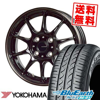 165/60R15 77H YOKOHAMA ヨコハマ BluEarth AE-01 G-SPEED P-07 Gスピード P-07 サマータイヤホイール4本セット 【取付対象】|タイヤプライス館