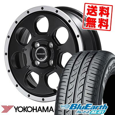165/55R14 72V YOKOHAMA ヨコハマ BluEarth AE-01 ROADMAX W0-7 ロードマックス W0-7 サマータイヤホイール4本セット 【取付対象】