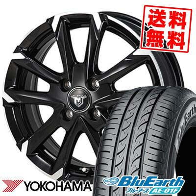 185/55R16 83V YOKOHAMA ヨコハマ BluEarth AE-01F JP STYLE MJ-V ジェイピースタイル MJ-V サマータイヤホイール4本セット 【取付対象】