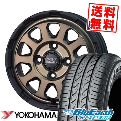 165/70R14 81S YOKOHAMA ヨコハマ BluEarth AE-01F MAD CROSS RANGER マッドクロス レンジャー サマータイヤホイール4本セット 【取付対象】