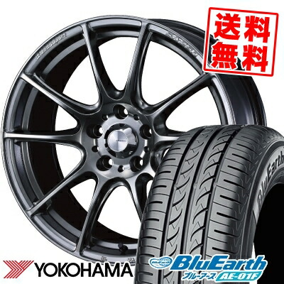 205/60R16 92H YOKOHAMA ヨコハマ BluEarth AE-01F ブルーアース AE01F WedsSport SA-25R ウェッズスポーツ SA-25R サマータイヤホイール4本セット【取付対象】｜タイヤプライス館