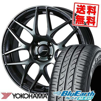 205/65R15 94H YOKOHAMA ヨコハマ BluEarth AE-01F WedsSport SA-27R ウェッズスポーツ SA-27R サマータイヤホイール4本セット 【取付対象】|タイヤプライス館