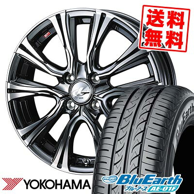 185/55R16 83V YOKOHAMA ヨコハマ BluEarth AE-01F WEDS LEONIS VR ウェッズ レオニス VR サマータイヤホイール4本セット 【取付対象】
