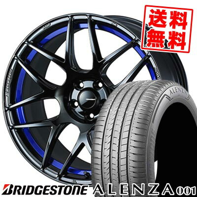 215/60R17 96H BRIDGESTONE ブリヂストン ALENZA A001 WedsSport SA-27R ウェッズスポーツ SA-27R サマータイヤホイール4本セット 【取付対象】