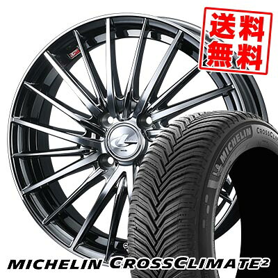 185/60R15 88V XL ミシュラン CROSSCLIMATE 2 LEONIS FR サマータイヤホイール4本セット 【取付対象】｜タイヤプライス館