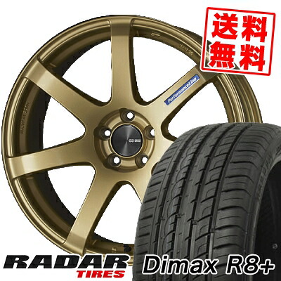 225/40R19 93Y XL レーダー Dimax R8+ ENKEI PerformanceLine PF-07 サマータイヤホイール4本セット 【取付対象】|タイヤプライス館