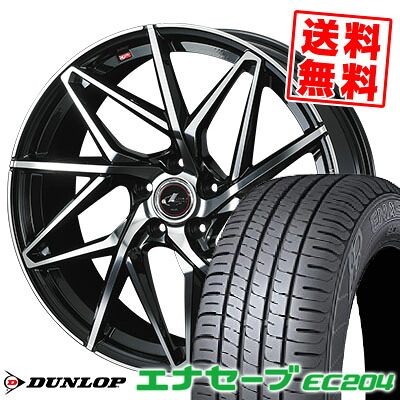 215/55R16 93V ダンロップ ENASAVE EC204 LEONIS IT サマータイヤホイール4本セット 【取付対象】