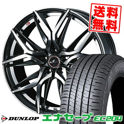 215/55R16 93V ダンロップ ENASAVE EC204 LEONIS LM サマータイヤホイール4本セット 【取付対象】
