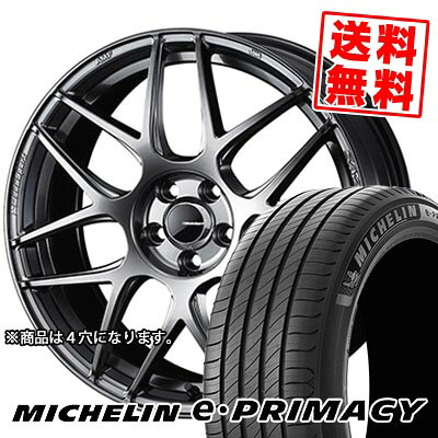 195/55R16 91W XL MICHELIN ミシュラン e・PRIMACY WedsSport SA-27R ウェッズスポーツ SA-27R サマータイヤホイール4本セット 【取付対象】
