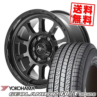 255/65R16 109H ヨコハマ GEOLANDAR H/T G056 NITRO POWER M10 PERSHING BARREL BLACK EDITION サマータイヤホイール4本セット for 200系ハイエース【取付対象】