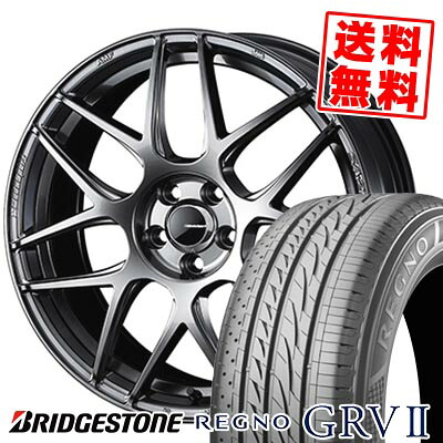 205/55R17 91V BRIDGESTONE ブリヂストン REGNO GRV2 WedsSport SA-27R ウェッズスポーツ SA-27R サマータイヤホイール4本セット 【取付対象】