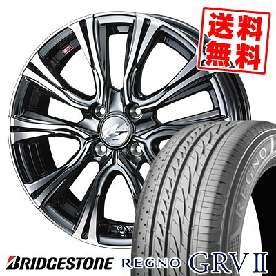 195/60R16 89H BRIDGESTONE ブリヂストン REGNO GRV2 WEDS LEONIS VR ウェッズ レオニス VR サマータイヤホイール4本セット 【取付対象】