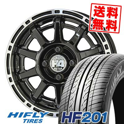185/60R14 82H ハイフライ HF201 H4 MOTOR X1 サマータイヤホイール4本セット 【取付対象】