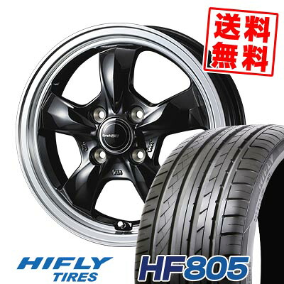 165/50R15 72V ハイフライ HF805 Gyraft 5S サマータイヤホイール4本セット 【取付対象】